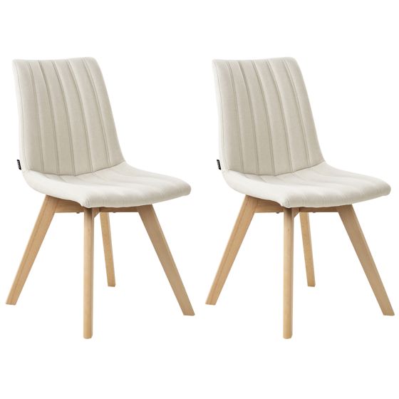 Ruokatuolisetti 2 kpl CALGARY kangas Luonnonvalkoinen