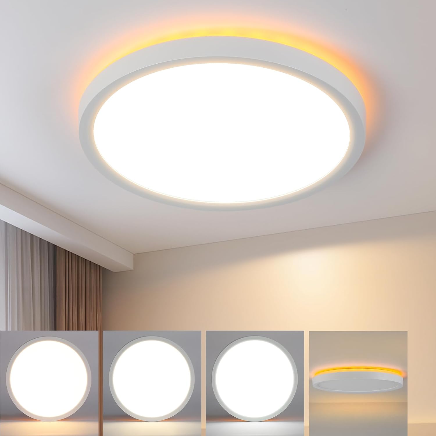 ZMH 22 cm:n 18 W:n LED-designkattovalaisin himmennettävällä viimeistelyllä keittiöön ja olohuoneeseen