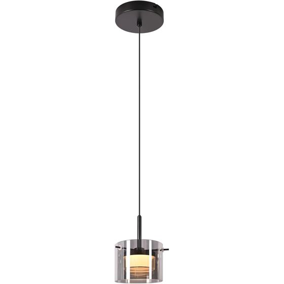 Nettlife 1-lamppuinen LED-lasiriippuvalaisin, moderni kattokruunu säädettävällä korkeudella (140 cm) ruokapöydälle, olohuoneeseen, keittiöön