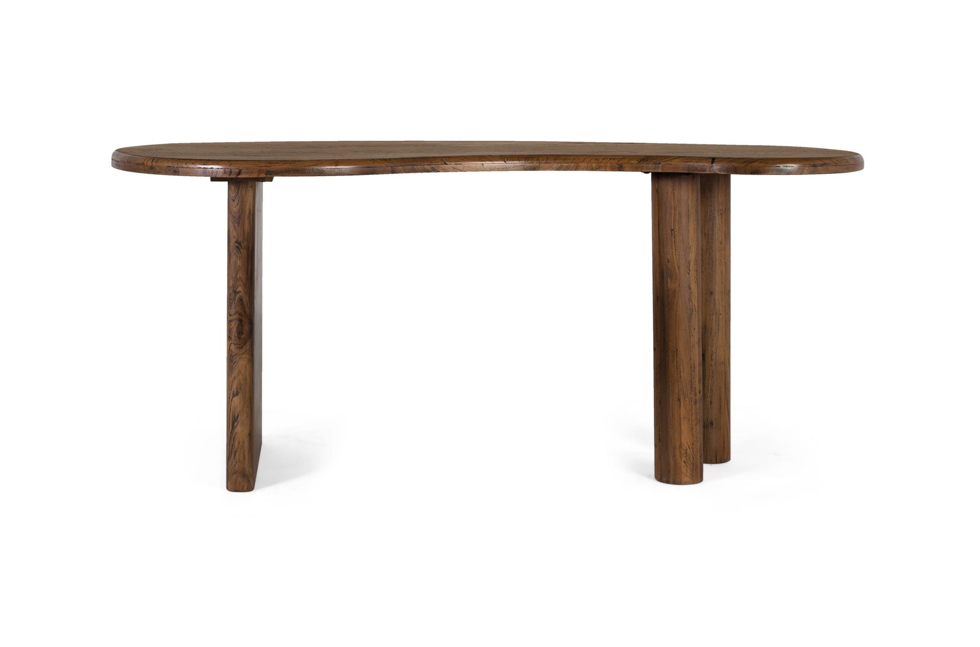 Maalaistyylinen ruokapöytä tiikkipuusta