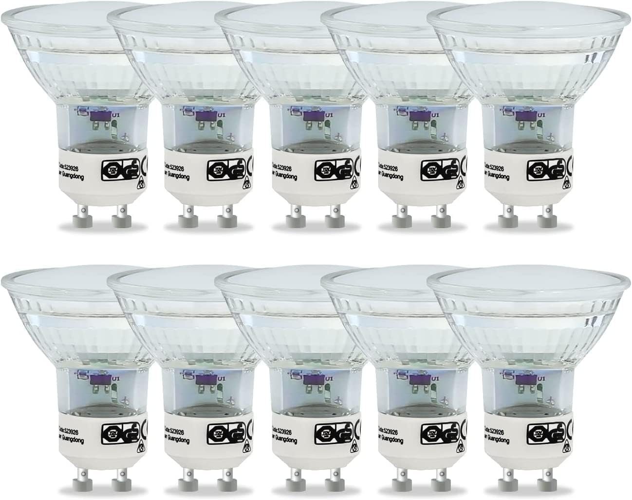 NETTLIFE 10 kpl GU10 LED-lamppupaketti Lämpövalkoinen 4W - PAR16 Upotussuuntaaja Säteen Kulma 120° Valaistus 3000K Keittiövalaisin Kattoon