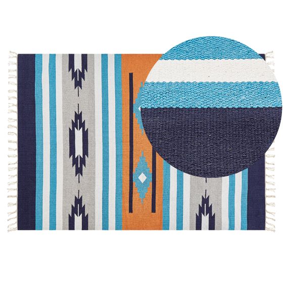 Matto NORATUS Monivärinen 140 x 200 cm puuvilla Kelim-matto