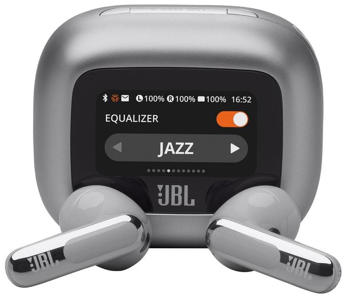 JBL Live Flex 3 langattomat kuulokkeet, hopeanväriset