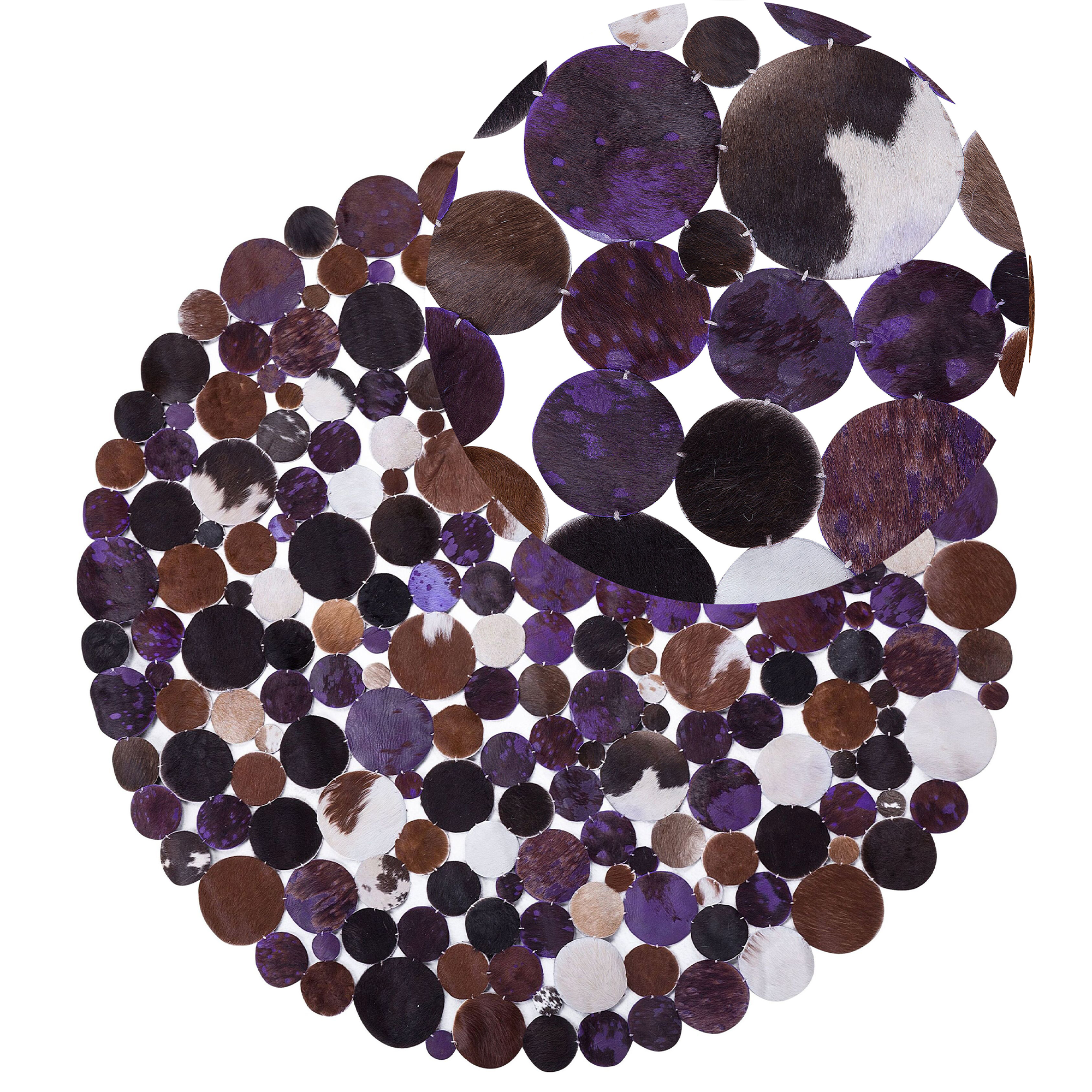 Matto SORGUN Violetti ø 140 cm nahka