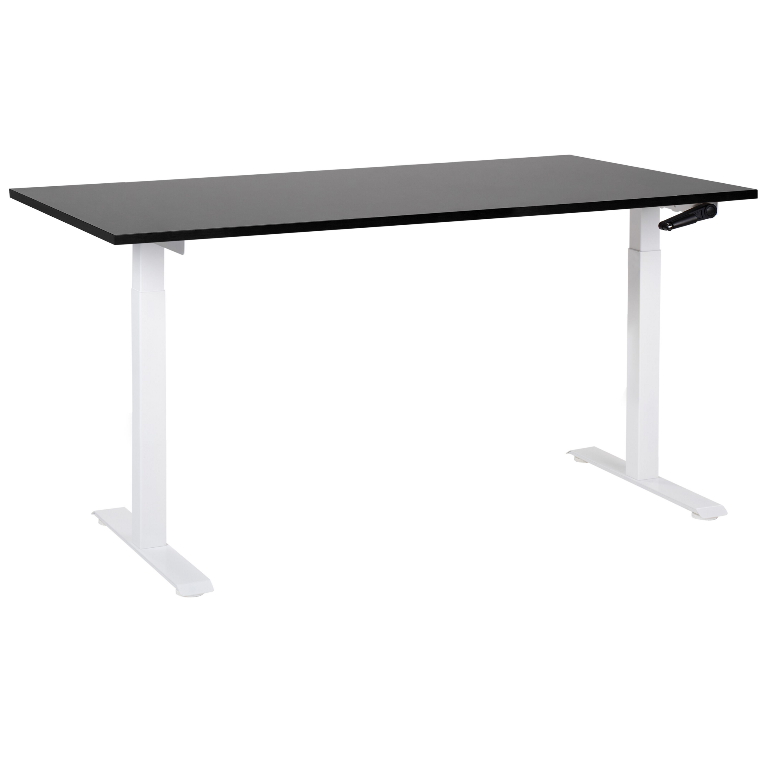 Manuaalisesti säädettävä työpöytä DESTINES Musta/valkoinen 160 cm 72 cm