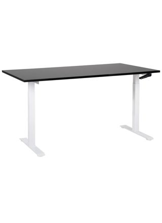 Manuaalisesti säädettävä työpöytä DESTINES Musta/valkoinen 160 cm 72 cm