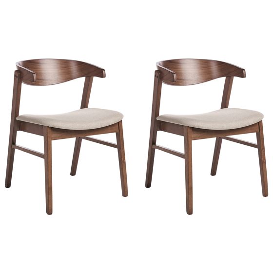 Ruokatuolisetti 2 kpl LILLY Tummanruskea/beige