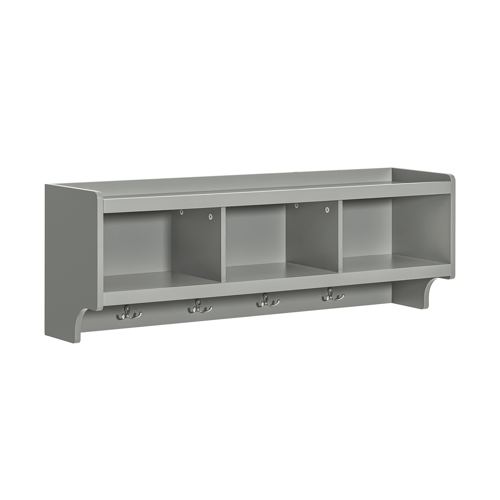 SoBuy Seinäteline 3 koria 4 hakanen puukuitulevy FHK28-HG