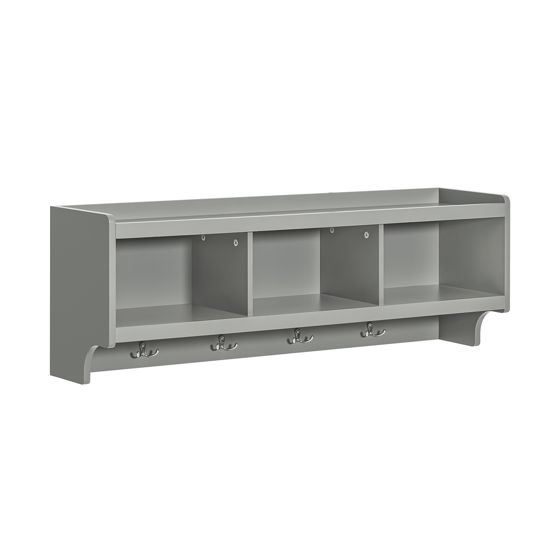 SoBuy Seinäteline 3 koria 4 hakanen puukuitulevy FHK28-HG