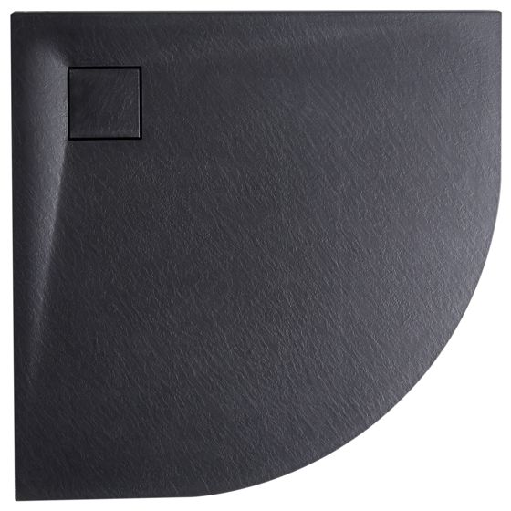 Suihkuallas PARON 90 x 90 x 3 cm Musta