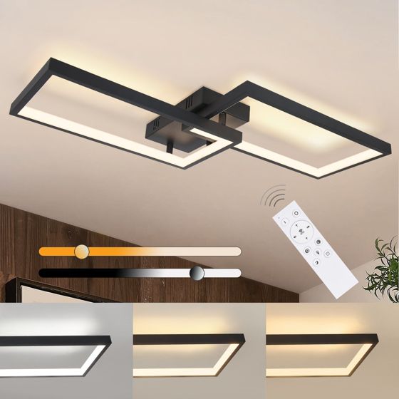 NETTLIFE himmennettävä, LED - kattovalaisin Kaukosäätimellä, 40W, metallinen, moderni, makuuhuoneen, lamppu Keittiön