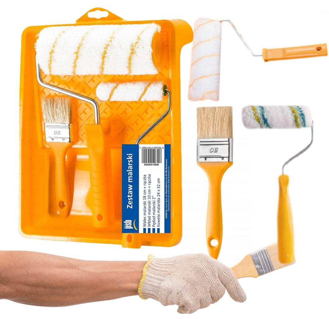 Maalaussarja: 2 telaa, sivellin ja alusta 24x32 cm