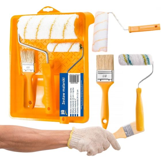 Maalaussarja: 2 telaa, sivellin ja alusta 24x32 cm