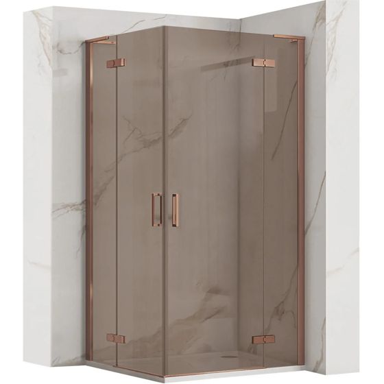 REA Suihkukaappi Hugo Double 80x100 harjattu kupari, 100X80X200, 5CM