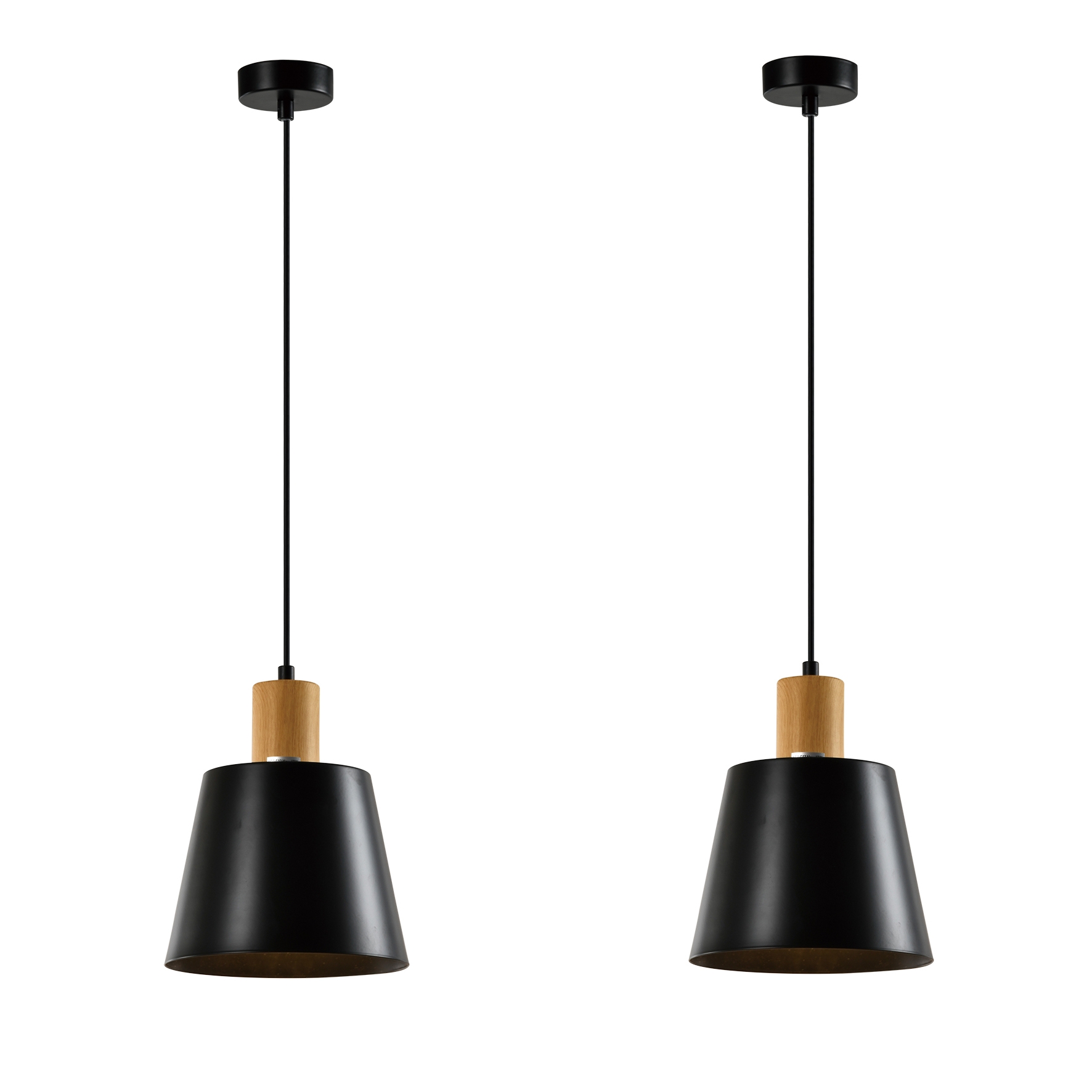 NETTLIFE Vintage - ruokailuhuoneen, riippuvalaisin, 2 x musta, riippuvalaisin, teollinen, riippuvalaisin, E27, metalli, retro