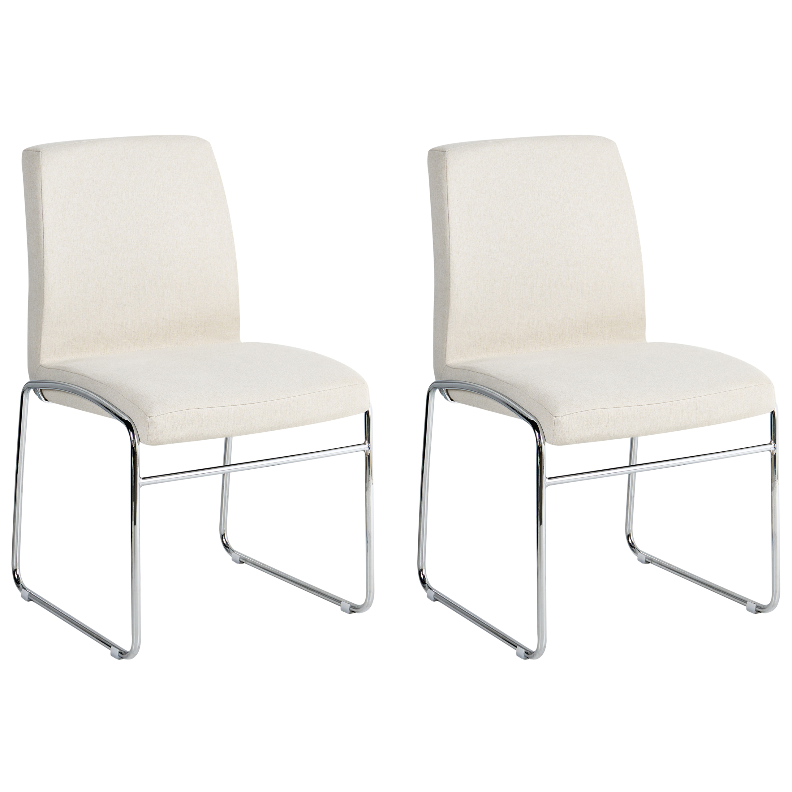 Ruokatuolisetti 2 kpl LECCO Kangas Vaaleanbeige