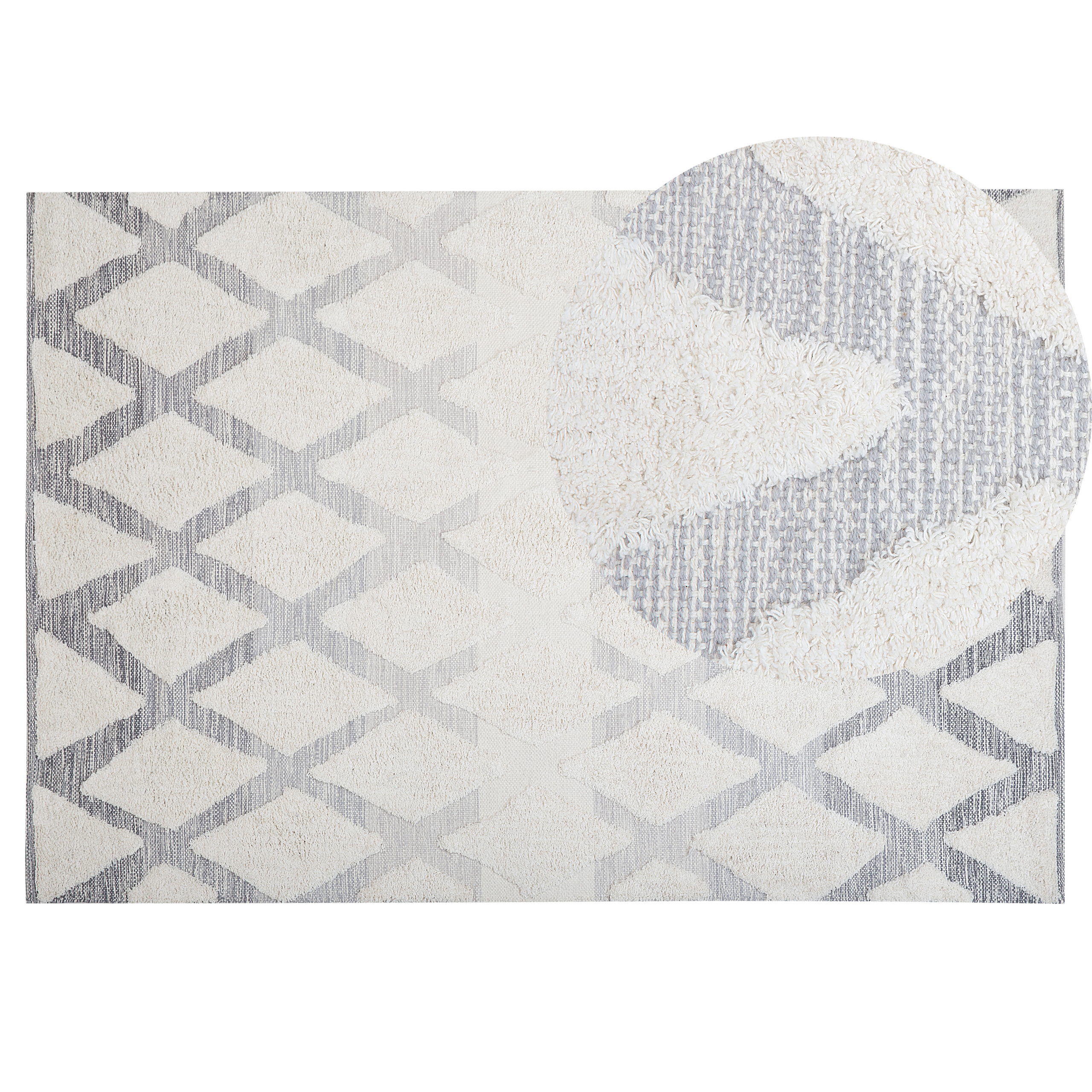 Matto PENDIK Vaaleanbeige 140 x 200 cm puuvilla