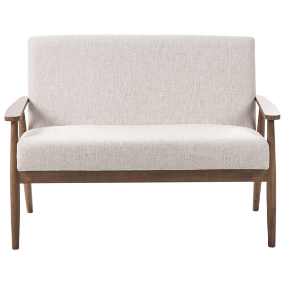 Sohva 2-istuttava ESRUM kangas Tummanruskea/beige