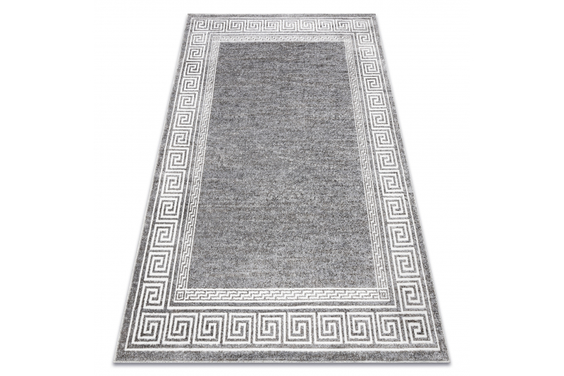 Matto MATEO 8033/644 Moderni kreikkalainen, kehyskuviolla - rakenne harmaa 280x370 cm