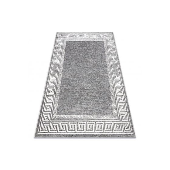 Matto MATEO 8033/644 Moderni kreikkalainen, kehyskuviolla - rakenne harmaa 280x370 cm