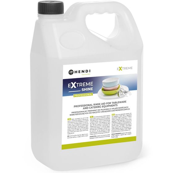 Huuhtelukirkaste astioiden huuhteluun ja kiillotukseen ammattimaisissa astianpesukoneissa 5L - Hendi 975022