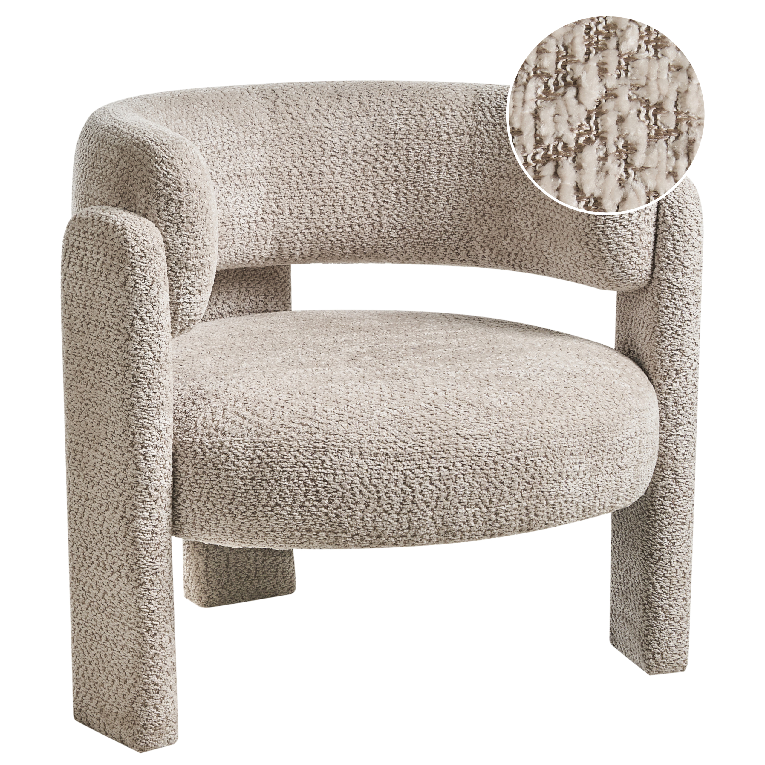 Nojatuoli BUREA Chenille Vaaleanbeige