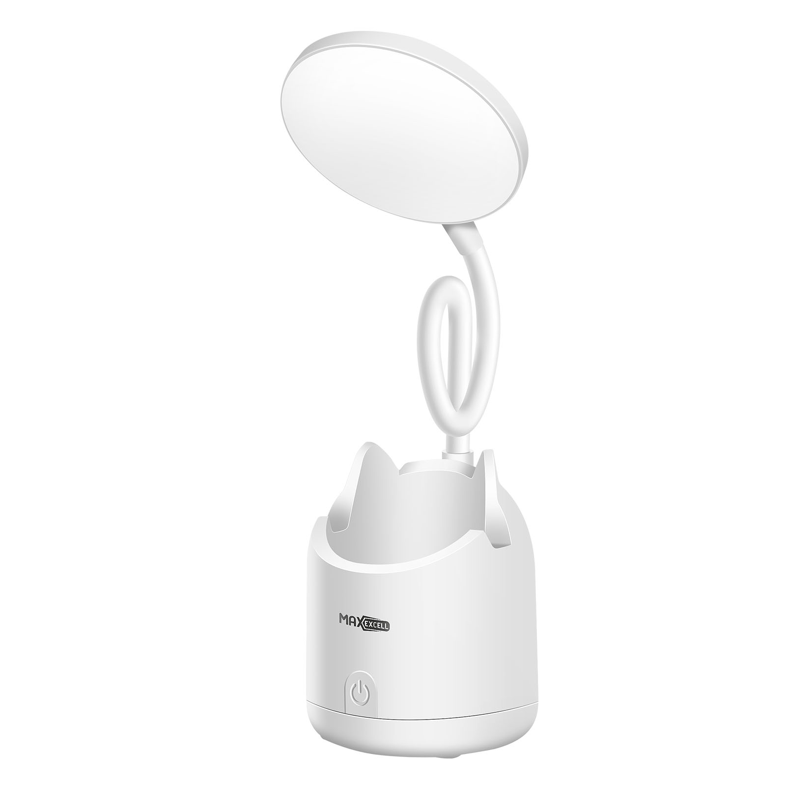 Langaton LED-pöytävalaisin kynäpidikkeellä ja puhelintelineellä