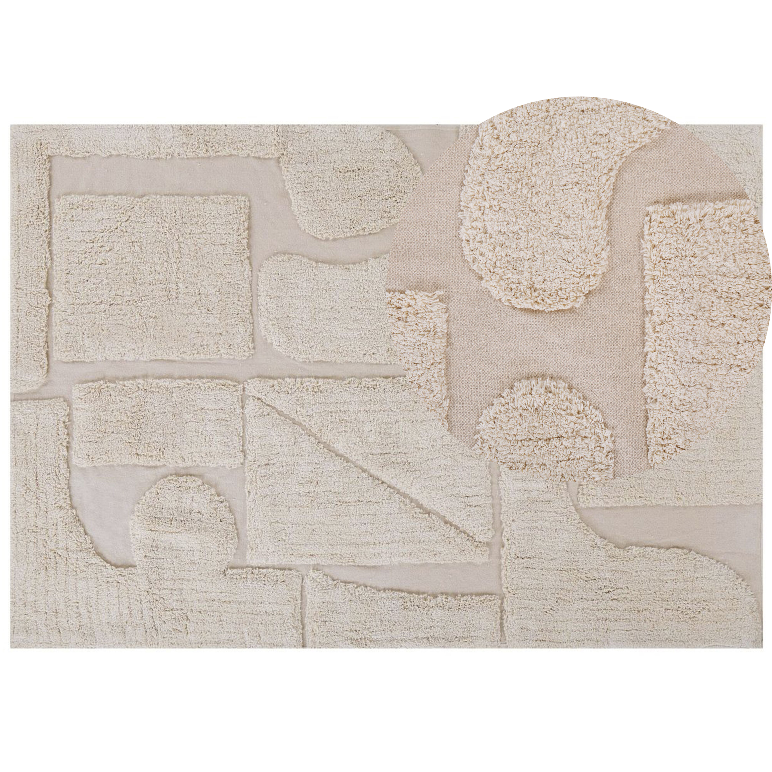 Matto DIYADIN Beige 160 x 230 cm Puuvilla