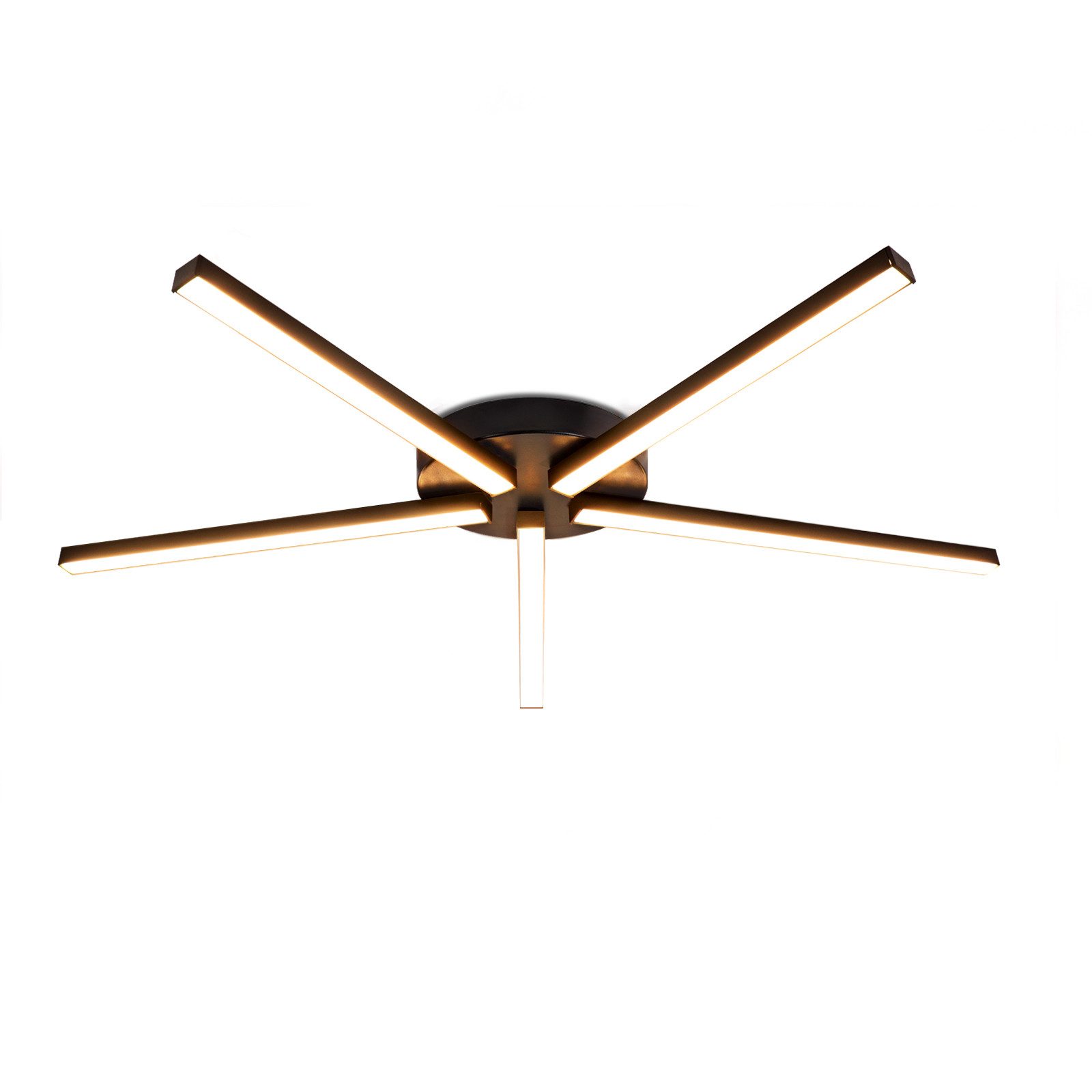 NETTLIFE LED-kattovalaisin,lämmin,valkoinen,24W,musta,64,2cm,metalli,3000K
