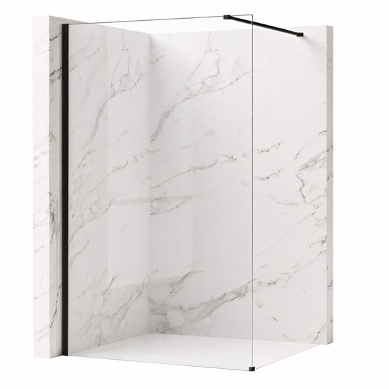 REA Suihkuseinä Flexi 110 musta, 110X0,8X195CM