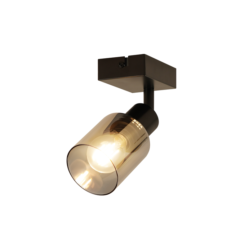 NETTLIFE - kattovalaisin spotti 1 liekki musta teollinen E14 kattovalaisin olohuoneeseen