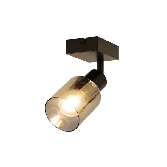 NETTLIFE - kattovalaisin spotti 1 liekki musta teollinen E14 kattovalaisin olohuoneeseen