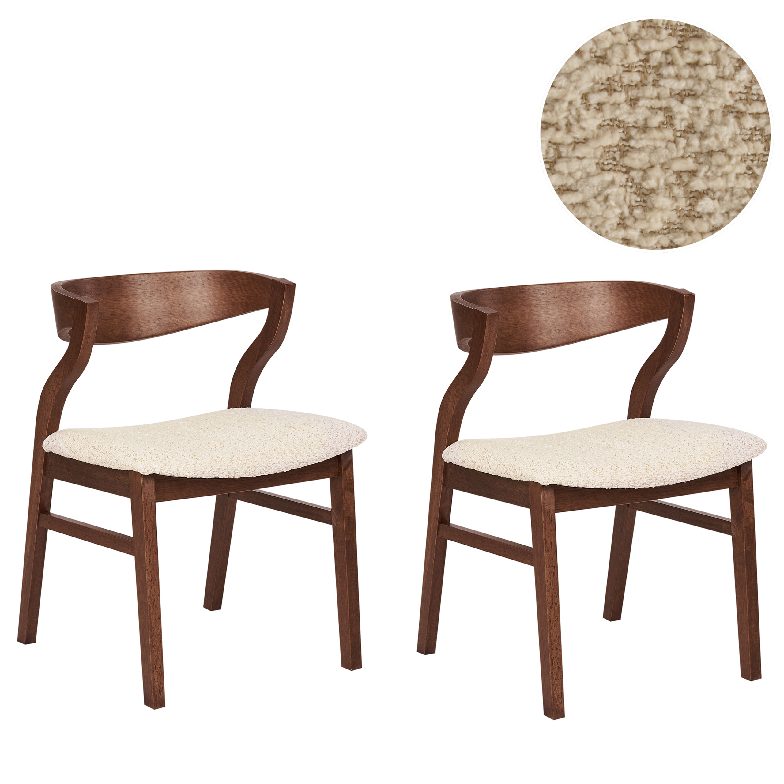 Ruokatuolisetti 2 kpl MAROA Puu Vaaleanbeige