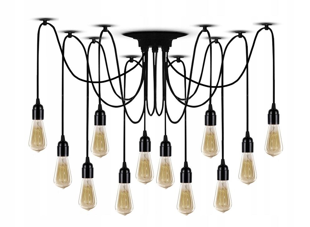 TOOLIGHT riippuva kattovalaisin JDL-04 SPIDER 12 musta, 150x15x150cm