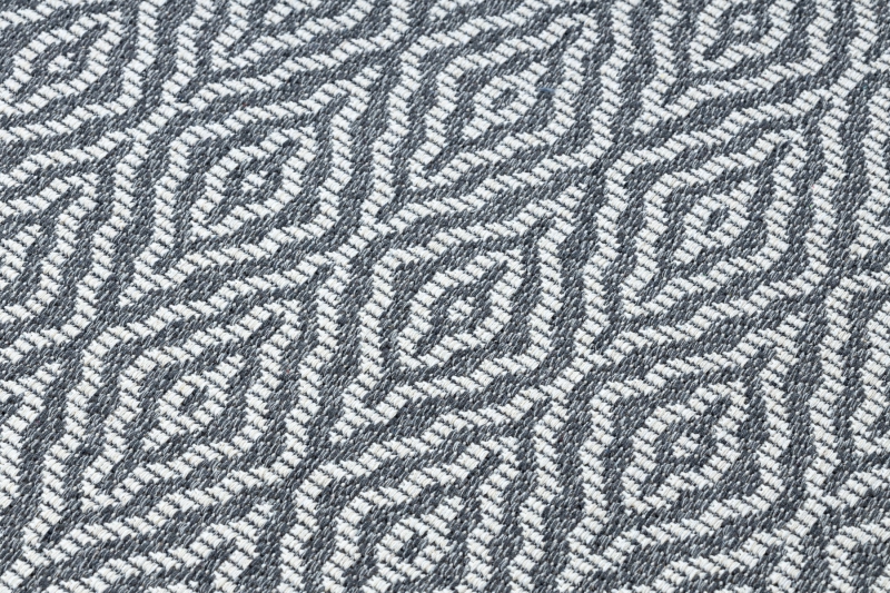 Matto CASA Ekologinen, EKO SIZAL Boho Rooma 22084 antrasiitti / kerma, kierrätetty puuvillamatto 114x170 cm