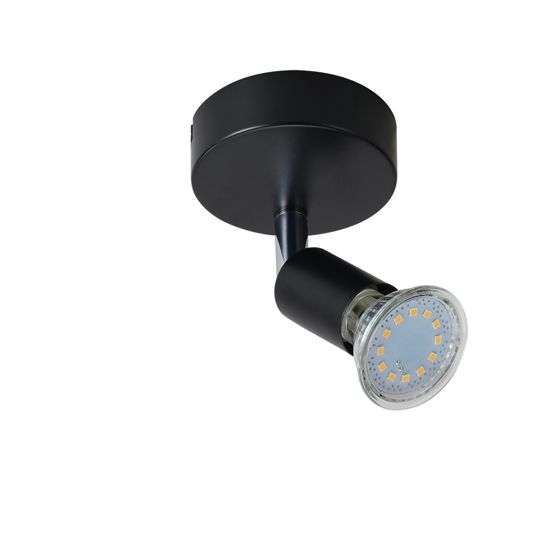 NETTLIFE Spot GU10 Max.40 W Moderni musta seinävalaisin sisätiloihin, 330° säädettävä kohdevalo, metallinen kangasvarjostin, eteiseen, keittiöön,