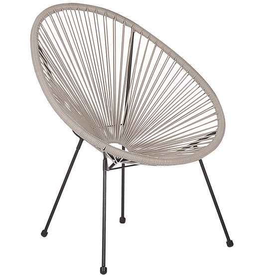 Puutarhatuoli ACAPULCO II polyrottinki Vaaleanharmaa