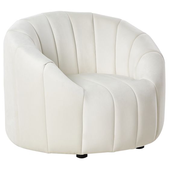 Nojatuoli MALUNG sametti Luonnonvalkoinen