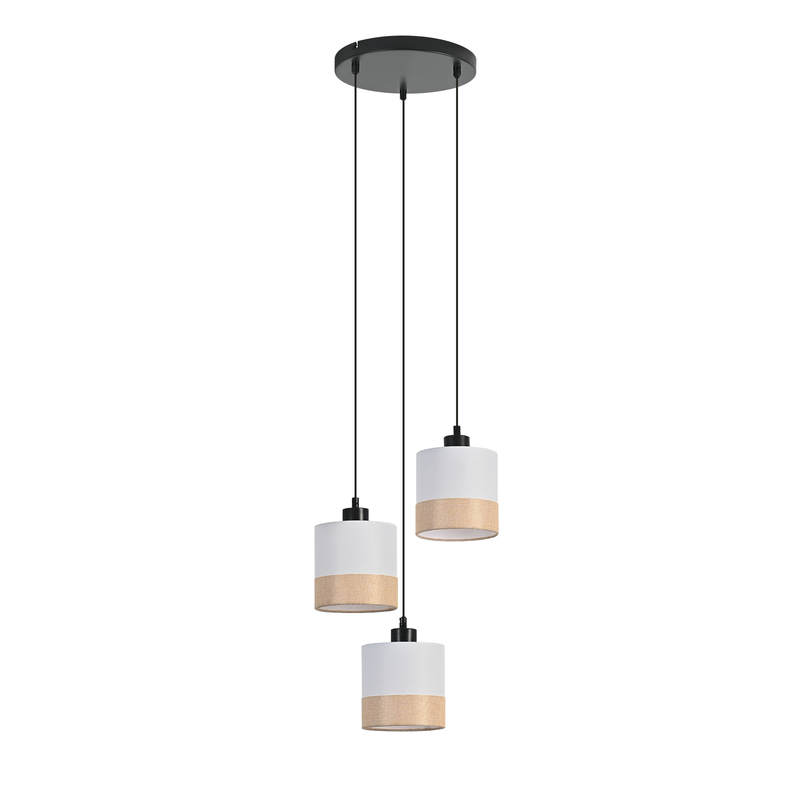 NETTLIFE ruokapöydän riippuvalaisin vintage 3-osainen kangasvarjostimella E27 retro keittiöön olohuoneeseen ilman polttimoita