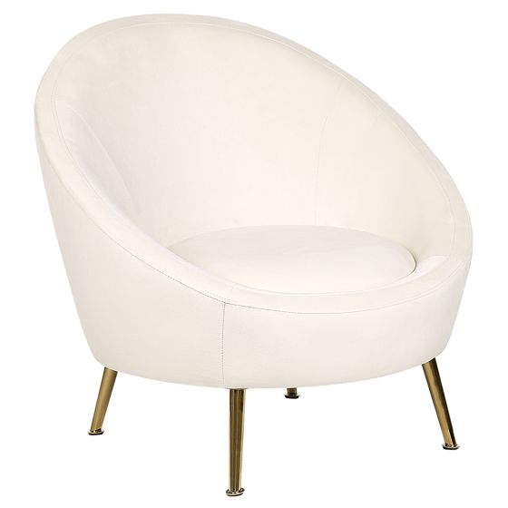 Nojatuoli LANGA sametti Luonnonvalkoinen