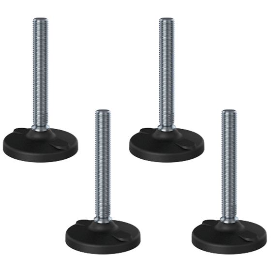 Ruostumaton tasoitusjalka M20x150x100mm muovijalka rei'illä1500kg - 4 kpl:n sarja