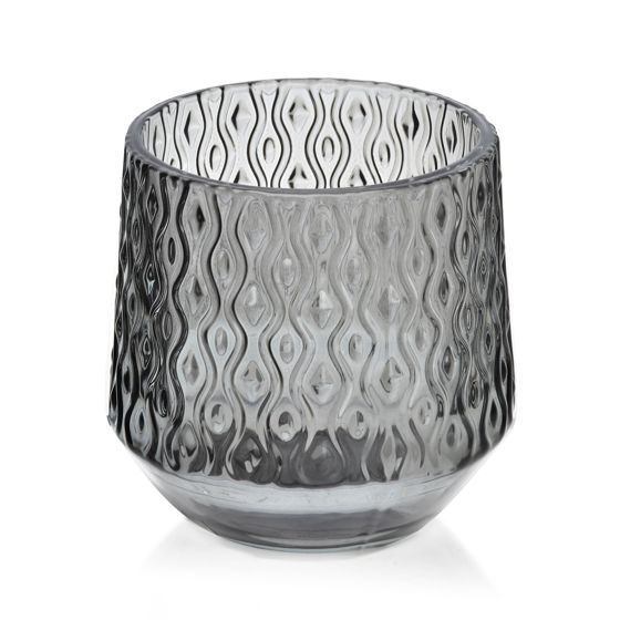 Kynttilänjalka lasi Mondex Rita 7x8cm harmaa 1kpl
