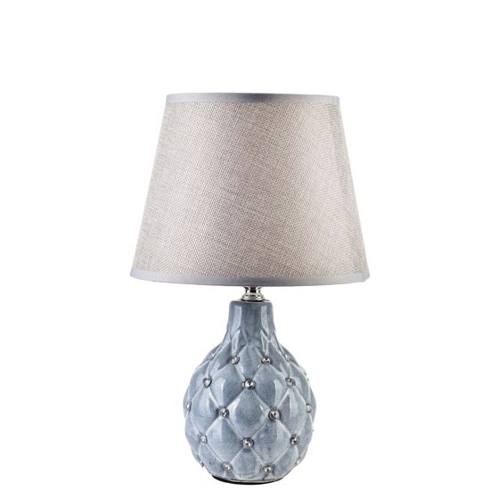 Pöytävalaisin keramiikka Mondex Leti Pearl 10,5x10,5x30 sininen 1kpl
