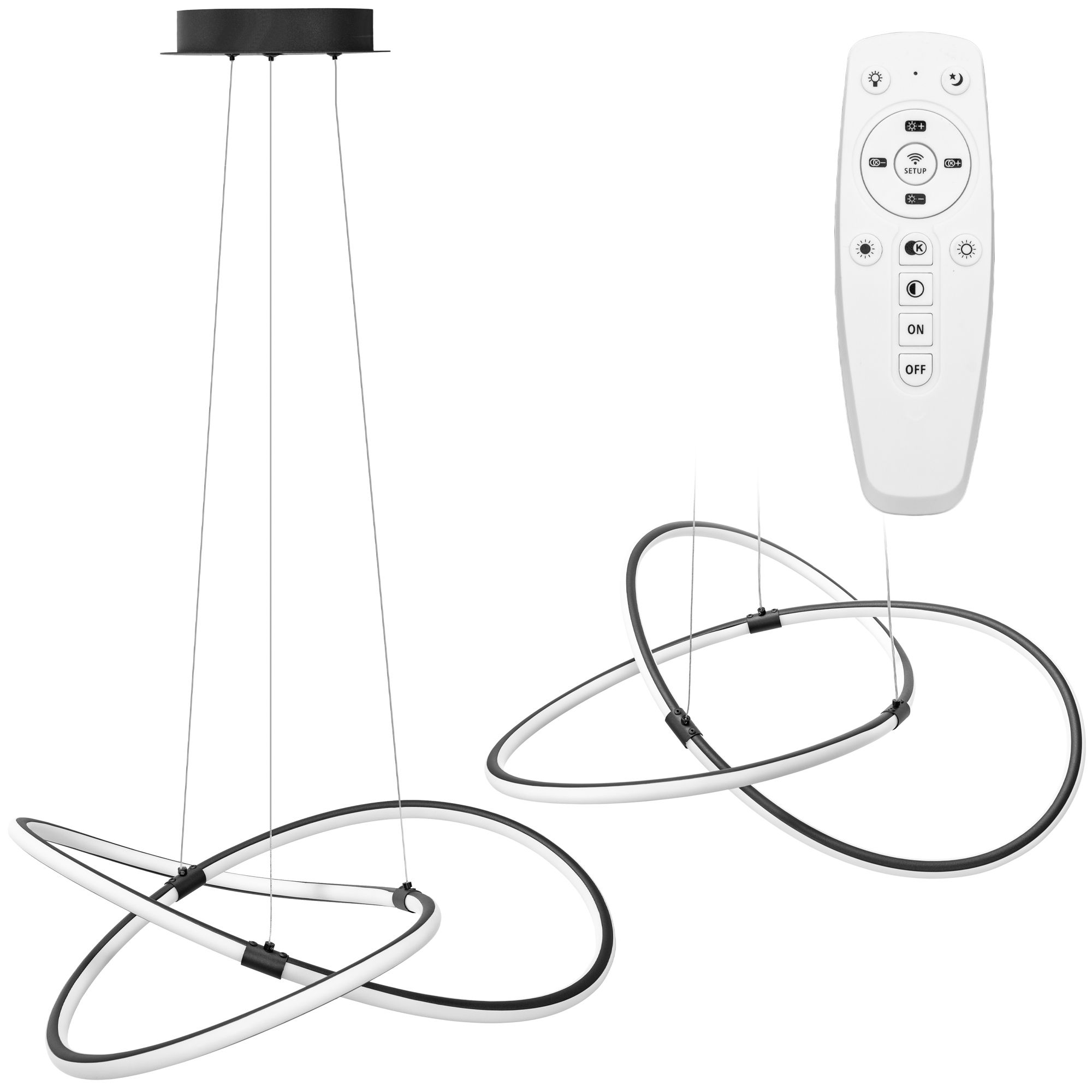 TOOLIGHT riippuvalaisin APP1193-CP musta, 54X54X13CM