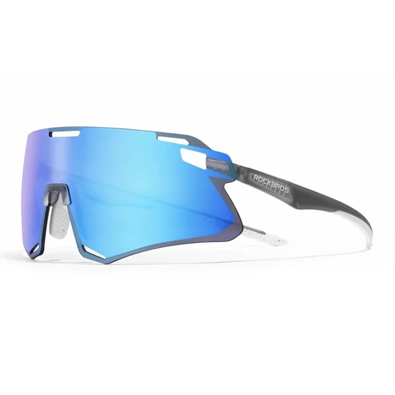 Kevennetyt pyöräilylasit - Harmaa läpinäkyvä + HD sininen linssi