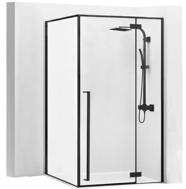 REA Suihkukaappi FARGO 80x100 musta, 80X99, 5X195CM