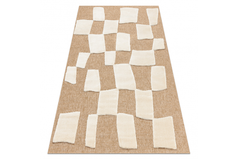 SPARK 0710A beige / kerma matto - Geometrinen, sisal, rakenne 120x170 cm