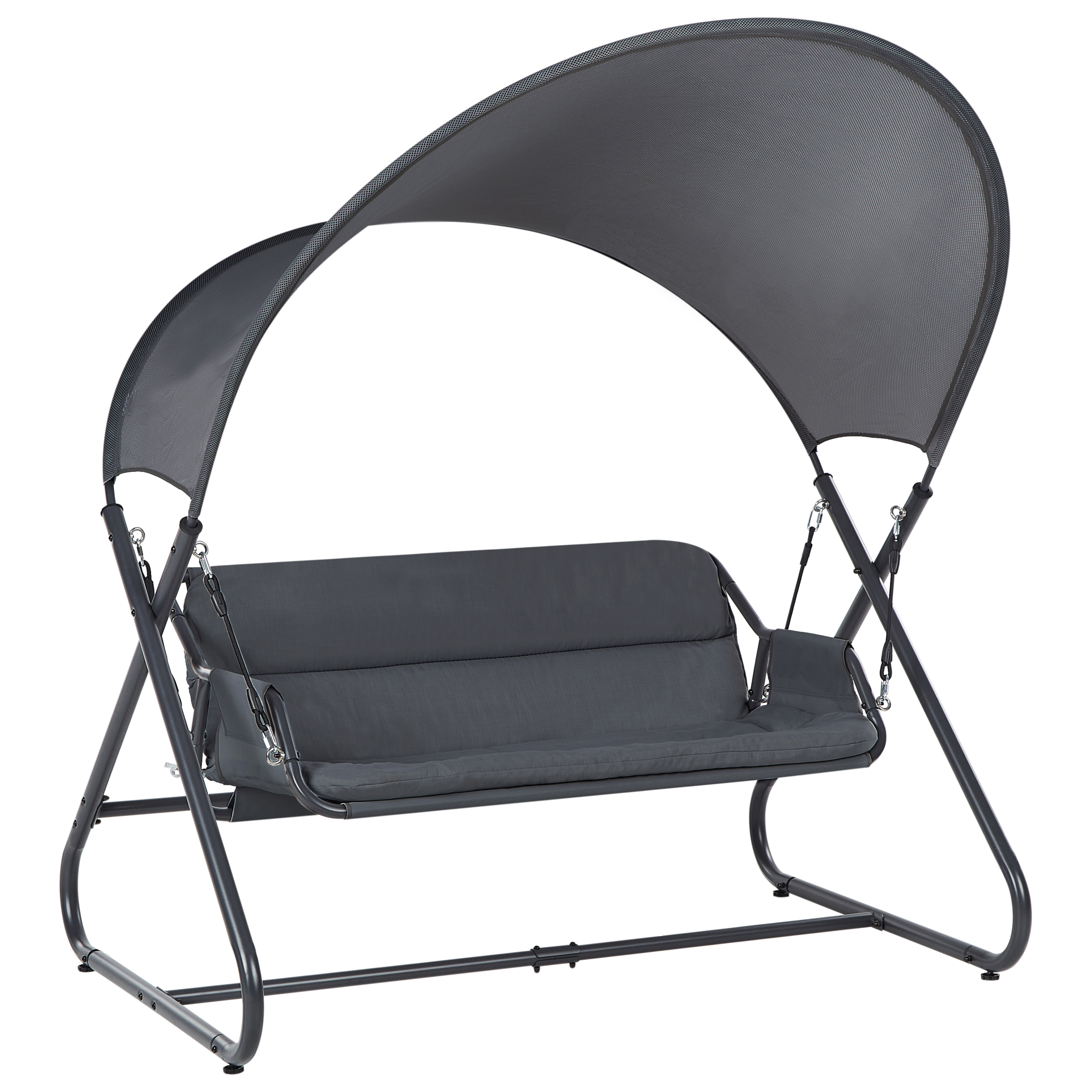 Puutarhakeinu SOLAGNA metalli Tummanharmaa