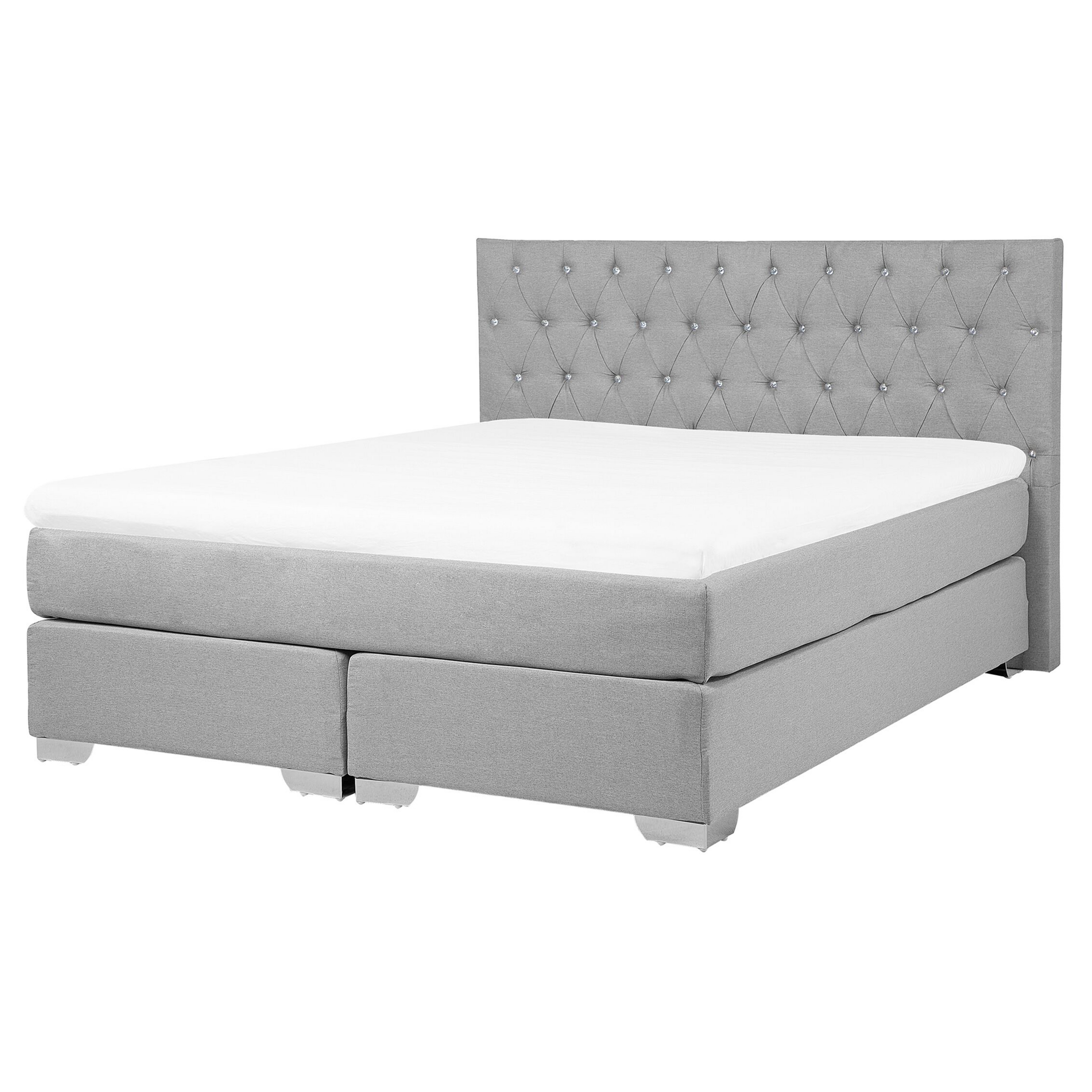 Jenkkisänky kangas DUCHESS 160 x 200 cm Vaaleanharmaa