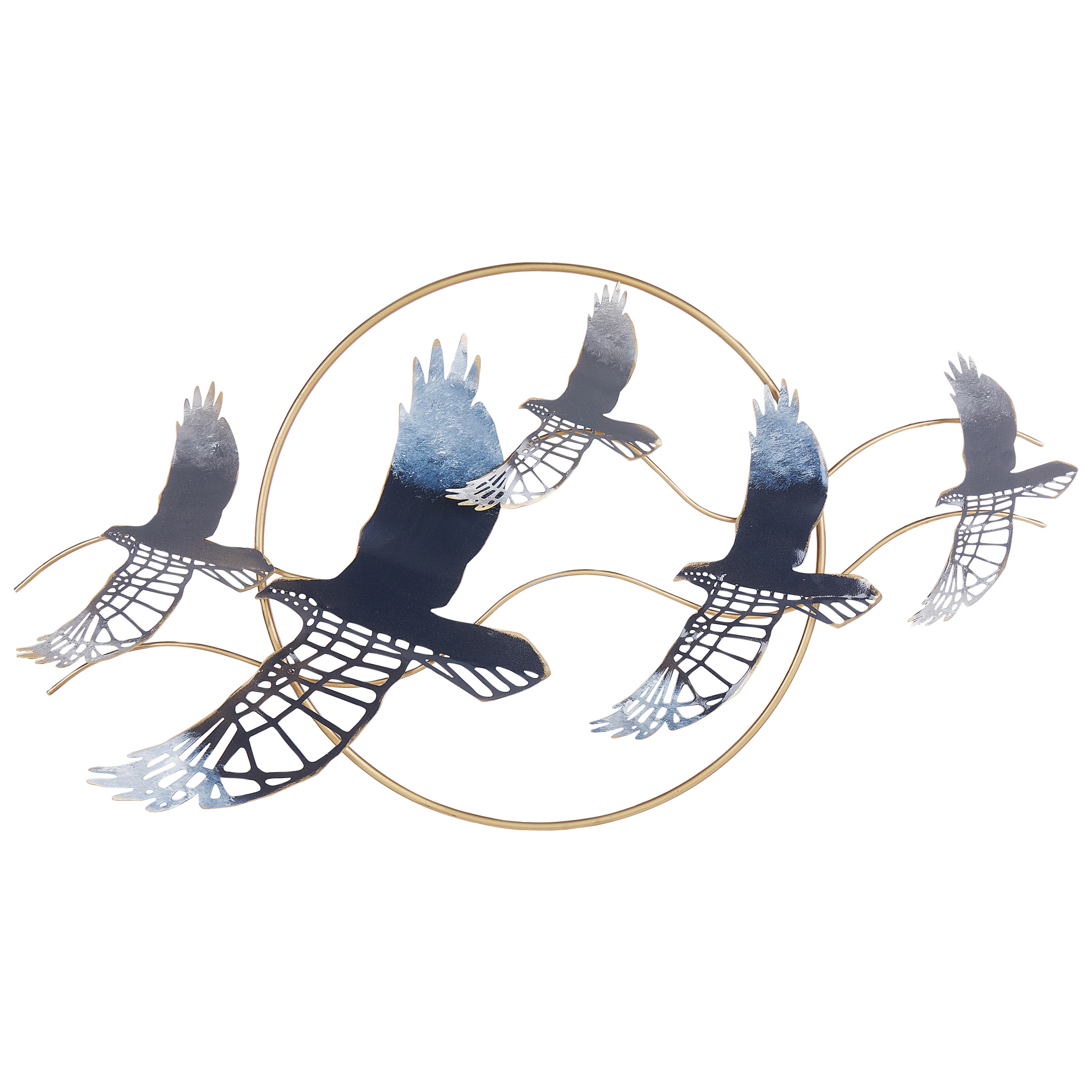 Seinäkoriste Lintu TELLURIUM metalli 50 cm Kulta
